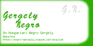 gergely negro business card